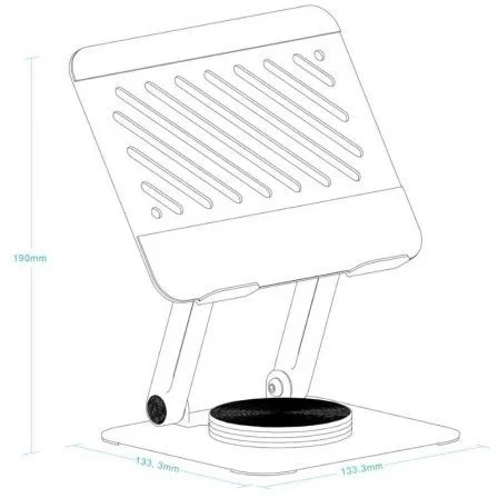Tooq Soporte Elevador Plegable 360° Gris Oscuro PH-NARVI-G